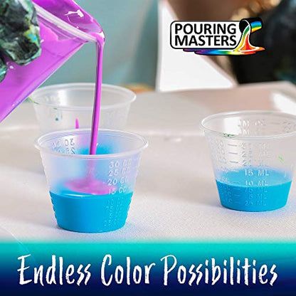 Pouring Masters Neon Yellow Ready to Pour Acrylic Pouring Paint - Premium 64-Ounce Pre-Mixed Fluid Acrylic Paint - Fluid Art Supplies for Canvas, Wood, Paper, Tile & Rocks
