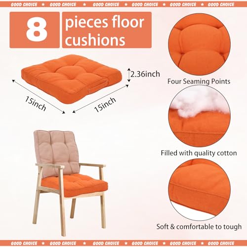 Gerrii 8 Pieces Floor Cushions for Kids Classroom Flexible Floor Seating Cushions Pillows for Home School Kindergarten Daycare Nursery(Square,Pink and Green Series) - color: Pink and Green Series, style: Square