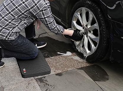 TOUA Kneeling Pad Thick Extra Large High Density Foam Kneeler Pad Mat for Gardening Yoga Exercise Bath (Black 2 Pack) - color: Black, size: Large - 2 Pack