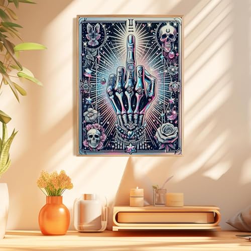 Skull Diamond Art Kits for Adults, Cool Diamond Painting Kits 12x16 Inch | Diamond Painting Kits for Adults Beginners, Gem Art, 5D Full Drill, DIY Arts and Crafts for Gift Home or Decor - color: Style 50