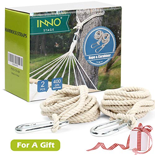 INNO STAGE 2 Tree Swing Hanging Straps with Heavy Duty Carabiner Hooks