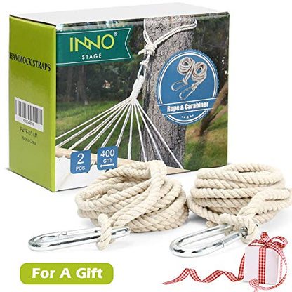 INNO STAGE 2 Tree Swing Hanging Straps with Heavy Duty Carabiner Hooks
