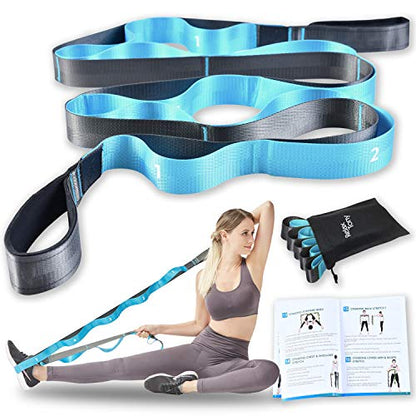 Yoga Stretching Strap - 12 Loop Non-Elastic Band