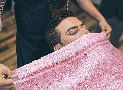 Utopia Towels Bleach Proof Salon Towels, Pack of 12, 16x27 in, Pink - color: Pink, size: 12 Pack