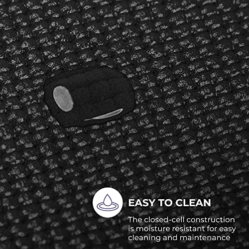 Voyage 5mm Thick Yoga Mat Roll, 50ft x 24in - color: Black