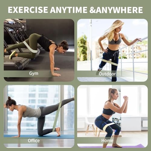 KANGFITER Non-Slip Fabric Resistance Bands for Working Out 3 Levels - color: 3.Grey Set
