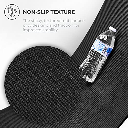 Ascend 6mm Thick Yoga Mat Roll, 50ft x 24in - color: Black