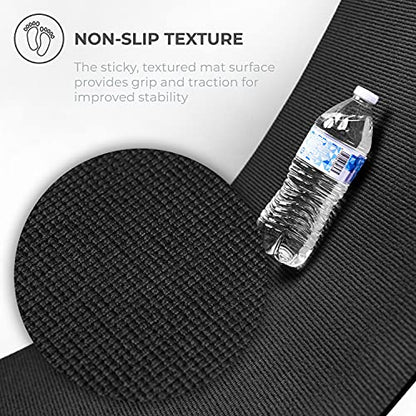 Ascend 6mm Thick Yoga Mat Roll, 50ft x 24in - color: Black