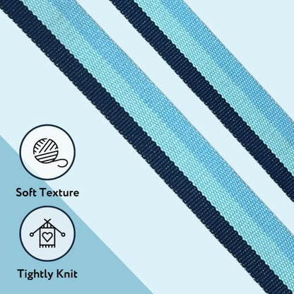 California Yoga Strap | Yoga Belt with Safe Adjustable D-Ring Buckle for Pilates | Stretching Strap | Exercise Bands | Physical Therapy | Improves Sitting Posture - color: Blue-10ft