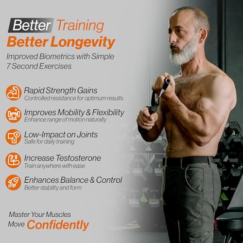 Bullworker ISO BOW Pro Isometric Exercise Equipment & Self Resistance Workout Straps - Stretching Strap with Handles, Portable Workout Equipment for Yoga, Pilates & Strength Training, Chest, Back, and Arms Workout Home Gym