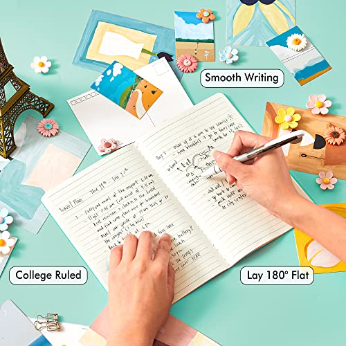 36 Pack Soft Cover Journal Bulk, Feela Lined Blank Travel Journal for Women Men Writing, Notebooks College Ruled for Work, Note Taking Notebook School Business Supplies, 8.2” x 5.5”, A5, Emerald - color: 36 Emerald