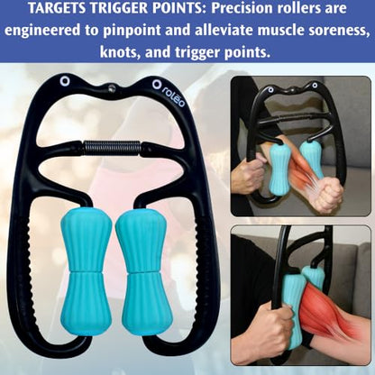 Roleo Leg Massager - Muscle Roller, Calf Massager, Thigh Massager, Muscle Pain, Trigger Point, IT Band Roller, Massage Tool, Cellulite Massager, Carpal Tunnel Massager