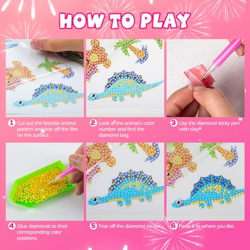 Labeol Diamond Art Kits for Kids Boys and Girls Ages 6-8-10-12 Easy to DIY Creative Diamond Art Sticker Craft by Numbers Kits for Kids and Adult Beginners (Princess) - style: Princess