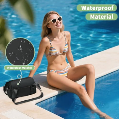 Mini Gym Bag, Small Gym Bag w/Wet Compartment for Women Black - color: Black