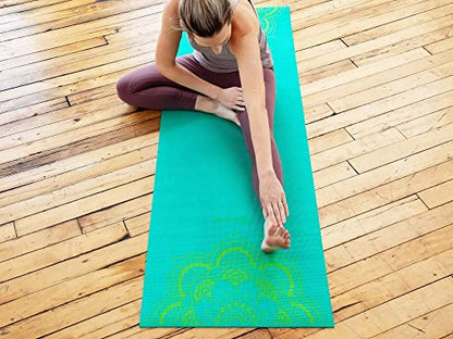 Sol Living Travel Yoga Mat - Natural Tree Rubber for Extra Grip - Non-Slip, Foldable, Eco-Friendly - Perfect for On-the-Go Yoga, Pilates, Fitness, Meditation - 24" x 72", Green - color: Green