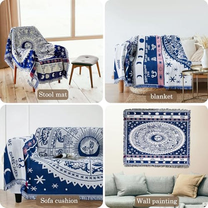 Knana Boho Cloth Tarot Altar Cloth Constellation Tarot Mat for Reading