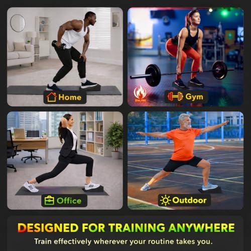 Non-Slip Squat Wedge Block, 2 Pack | Heel Elevated Design Foot Wedges for Exercise