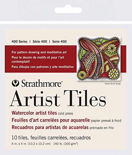 Strathmore Artist Tiles 4"X4" 10/Pkg-Watercolor -62105971 - size: 4 x 4 inches, style: Watercolor