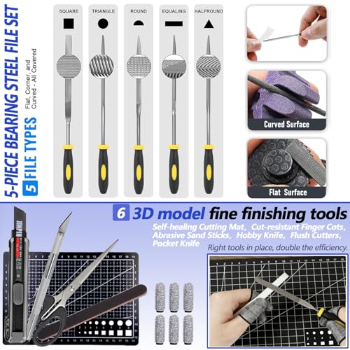 262 Pcs 3D Printer Tool Set w/Bag, Nozzle Kit & Mini Electric Grinder | Basic Model Tools. Removal, Trimming, Finishing. Full-Process Needs. Multi-Spec Cleaning Kit