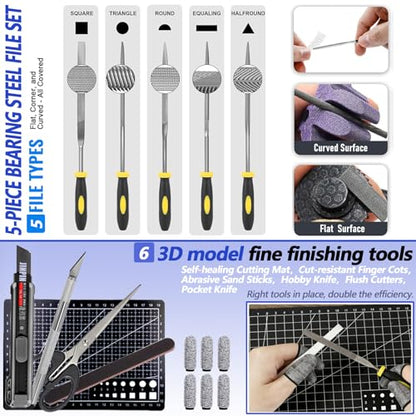 262 Pcs 3D Printer Tool Set w/Bag, Nozzle Kit & Mini Electric Grinder | Basic Model Tools. Removal, Trimming, Finishing. Full-Process Needs. Multi-Spec Cleaning Kit