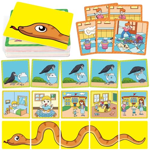 Sequencing Cards,Sequence Board Game for Kids,Story Storytelling,Speech Therapy Toys Materials for Autism,Social Skills,Sentence Building,Educational Classroom Preschool Learning Activities - style: 5 Sequencing Cards
