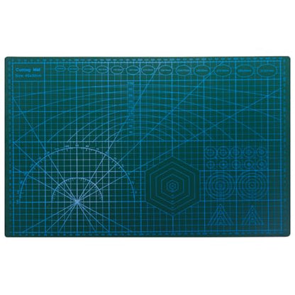 A3 Double Sided Self-Healing Cutting Mat, 12" x 18" | Versatile Craft Board, Precision Cutting & Easy Measurement, Ideal for Sewing, Quilting, Scrapbooking & Arts - size: 18"L x 12"W