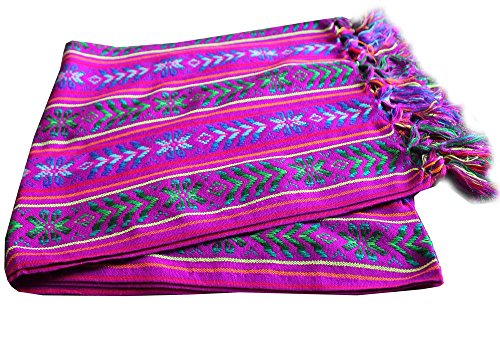 Del Mex Mexican Rebozo Shawl Blanket Doula - color: Electric Purple, size: Regular (6 ft x 2.5 ft)