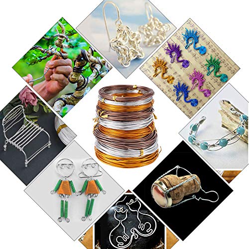 Pandahall 6 Gauge Aluminum Wire 4mm Thickness Silver Color Flexible Metal Floral Wrapping 16m/52Ft Manual Arts Jewelry Making Wire for DIY Crafts