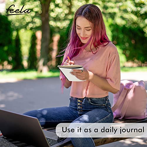 feela 36 Pack Soft Cover Journal Bulk, Lined Blank Travel Journal for Women Men Writing, Notebooks College Ruled for Work, Note Taking Notebook School Business Supplies, 8.2” x 5.5”, A5, Black - color: 36 Black