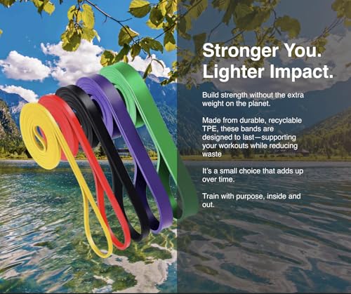 Resistance Bands Set (5 Levels) – Workout Exercise Bands for Strength Training, Home Fitness, Yoga, Pilates & Physical Exercise