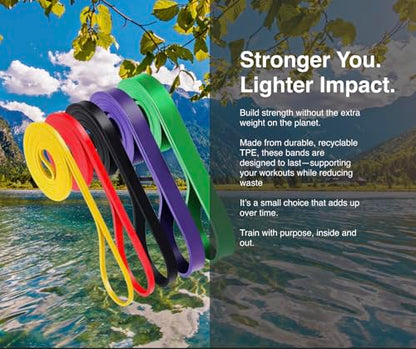 Resistance Bands Set (5 Levels) – Workout Exercise Bands for Strength Training, Home Fitness, Yoga, Pilates & Physical Exercise