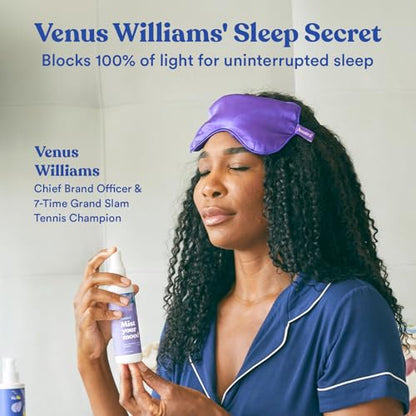 ASUTRA Silk Eye Pillow for Sleep, Purple - Filled w/Lavender (One Size) - color: Purple