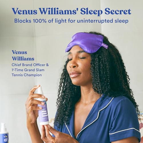 ASUTRA Silk Eye Pillow for Sleep, Purple - Filled w/Lavender (One Size) - color: Purple