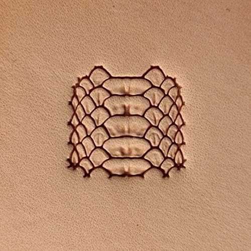 DandS ltd Snake Leather Stamp Tool, Professional Steel Craft Tool for Leatherworking, Embossing, Carving & Stamping Leather Projects, Belts Wallets & DIY Projects Compatible with Mallet #395 - color: Snake skin 0.7" x 0.7"