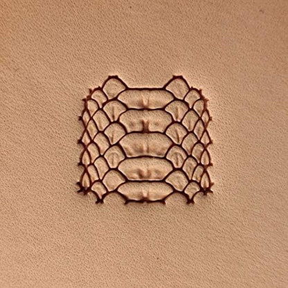 DandS ltd Snake Leather Stamp Tool, Professional Steel Craft Tool for Leatherworking, Embossing, Carving & Stamping Leather Projects, Belts Wallets & DIY Projects Compatible with Mallet #395 - color: Snake skin 0.7" x 0.7"