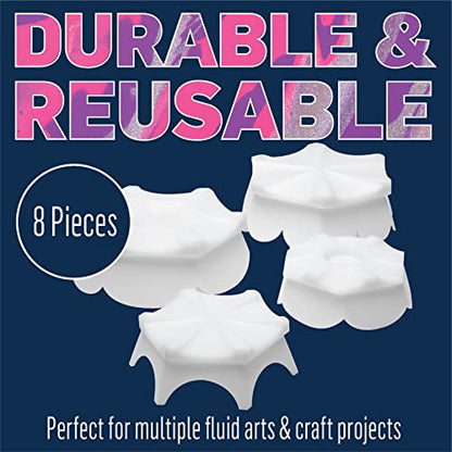 FolkArt Drizzle Pouring Tool Set, 8 Piece Volcano Pouring Set Perfect for Fluid Paint Pouring Arts and Crafts Projects, 50434 - style: Volcano Pouring Set