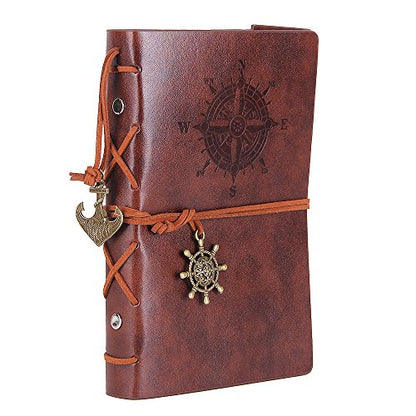 EvZ 7-Inch Refillable A6 Binder Notebook - Premium Vegan Leather Personal Planner, Eco-Friendly Journal with 6-Ring Loose-Leaf System for Writing, Business, and Creative Sketches, Retro Coffee - color: Retro Coffee, size: 7 Inches