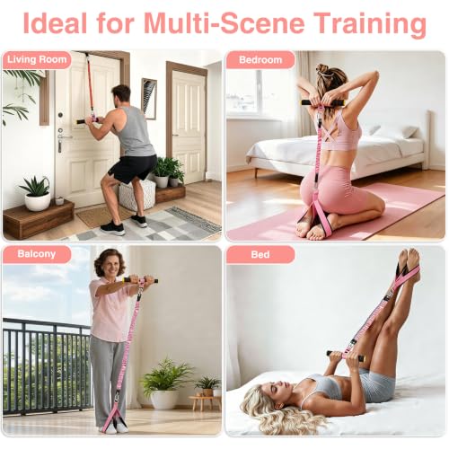 Adjustable Pedal Resistance Band, 20/30/40LBS, Door Anchor, Workout Kit