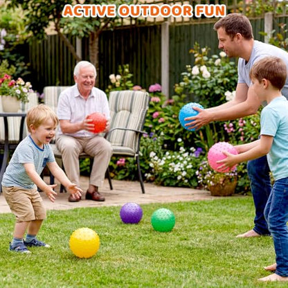 LOVEINUSA 6 PCS Bouncy Balls with Pump, 7 Inch, Multicolor