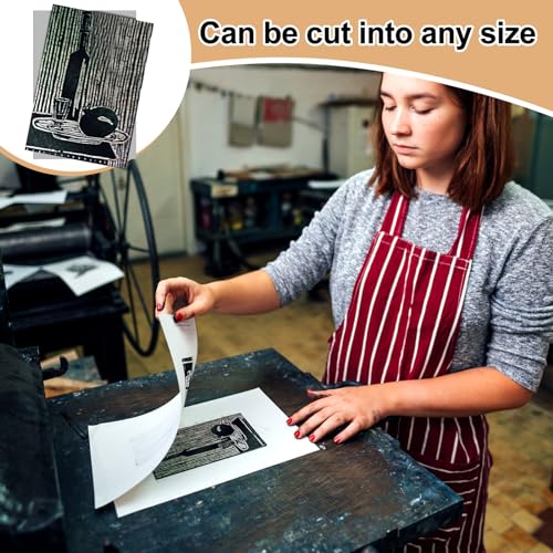 Yeaqee 4 Pcs 12 x 18 Inch Linoleum Block Rubber Carving Block Soft Linocut Blocks Large Linoleum Sheet Unmounted Lino Plates for Engraving Art Project Printmaking Artist Studio Supplies (Gray) - color: Gray, size: 12 x 18 Inch