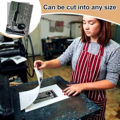 Yeaqee 4 Pcs 12 x 18 Inch Linoleum Block Rubber Carving Block Soft Linocut Blocks Large Linoleum Sheet Unmounted Lino Plates for Engraving Art Project Printmaking Artist Studio Supplies (Gray) - color: Gray, size: 12 x 18 Inch