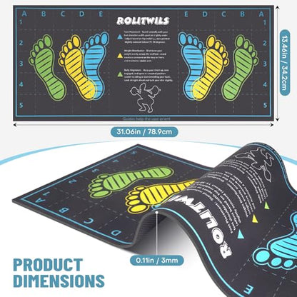 31.5'' X 13.8'' Anti-Slip Squat Mat with Foot Position Guides, Professional-Grade Exercise Mat Perfect for Squats, Leg Training and Lunges, Enhancing Muscle Activation, Versatility and Safety for Home Fitness Enthusiasts - color: Gray