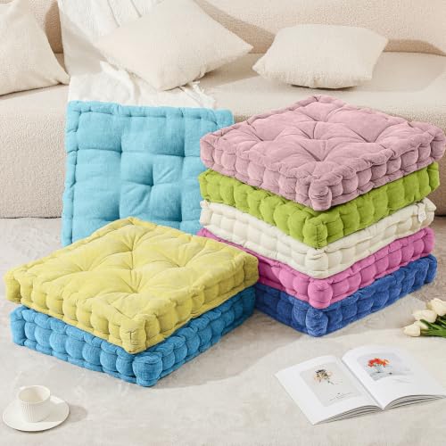 Jerify Macaron 8 Pcs Large Floor Pillow Cushion,Square 20 x 20 - color: Macaron, size: Square 20 x 20