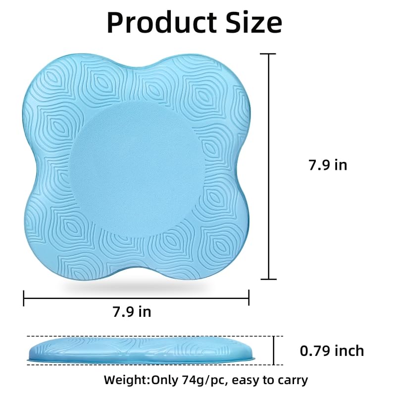 2-4 Pack Yoga Knee Pads, TPE Cushion for Pilates Exercise - color: 4pcs-blue