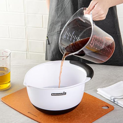 Restaurantware Plastic Measuring Cup - Chef 101 Measuring Jug with Dual Unit Markings, Dishwasher Safe - Clear Measuring Cup for Kitchen, Restaurants - size: 7.75" × 6.00" × 7.50"