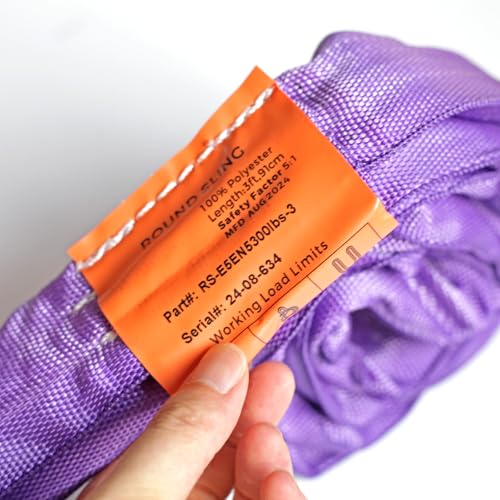 Endless Round Slings for Aerial Lyra Hoop Rig, Aerial Silks Handing Polyester Lifting Sling Spanset, Heavy Duty Polyester Capacity 5300 Lbs Vertical Capacity (Purple, 6 FT) - color: Purple, size: 6 ft