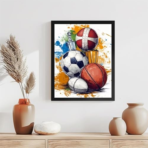 TCDZMYGS Paint by Numbers Kit for Adults Beginner,Basketball Adult Paint by Number Kits on Canvas with Frame,Graffiti Style DIY Acrylic Oil Painting by Numbers Kits for Home Wall Decor 10x12 inch - color: paint by number-1225-1