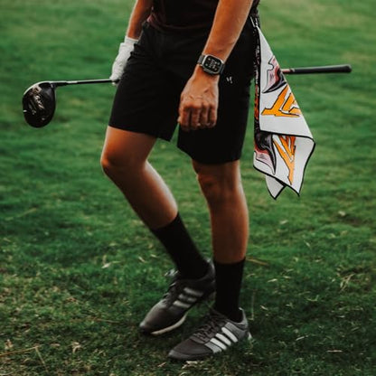 RokFit Gym & Golf Towel – Multi-Use, Quick-Dry, Durable Utility Towel with Bold Graphic and Carabiner Clip (Starve Your Distractions) - color: Starve Your Distractions