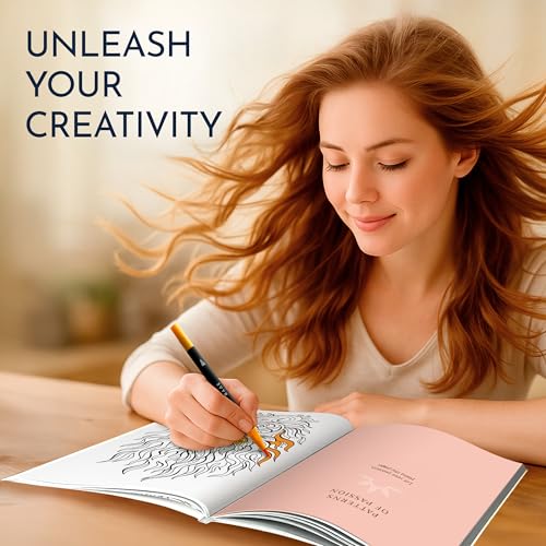 Adult Coloring Book for Women, Expressive Art & Creative Reflection Prompts | Adult Coloring Book for Self-Care & Self-Discovery, Mindfulness & Inspiration, Artist Gift for Best Friend, 140gsm Perforated - color: Unleash Yourself - Prompts