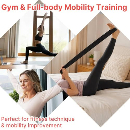 Mobilization Belt - Physical Therapy Belt Strap, Adjustable Mobilization Band Pt Strap with Thick Pad for Rehabilitation Yoga Leg Hip Exercise Seatbelts Stretching Mobility & Gym Techniques (Black) - color: Black
